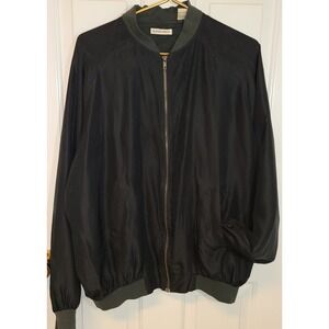 Pure Brand 100% Silk Wind Breaker Jacket Men's Size Med Full Zip